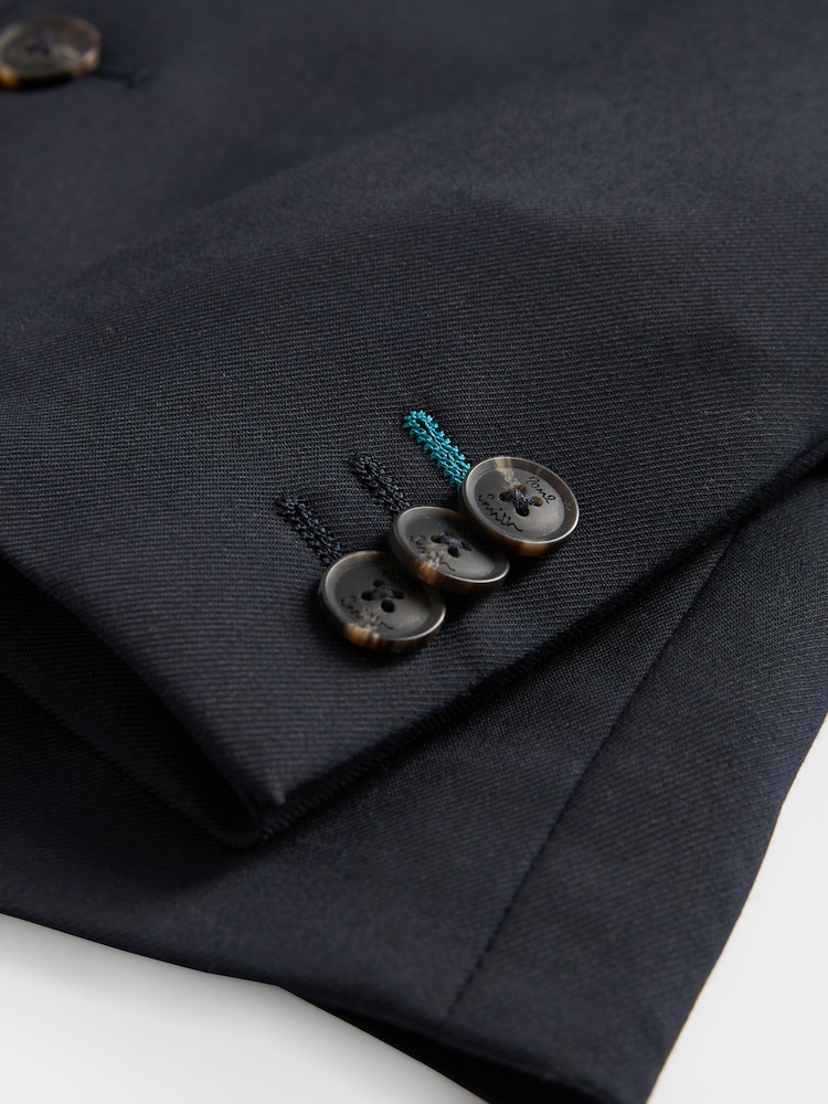 Paul Smith Junior Boys Navy Blue Smart Suit: Jacket - Image 11 of 11