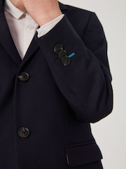 Paul Smith Junior Boys Navy Blue Smart Suit: Jacket - Image 4 of 11