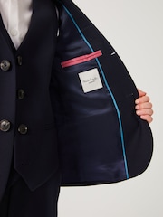 Paul Smith Junior Boys Navy Blue Smart Suit: Jacket - Image 6 of 11