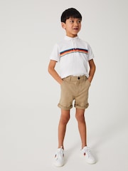 بني - شورت شينو للأولاد مصنوع من القطن 100% من Paul Smith Junior - Image 3 of 7