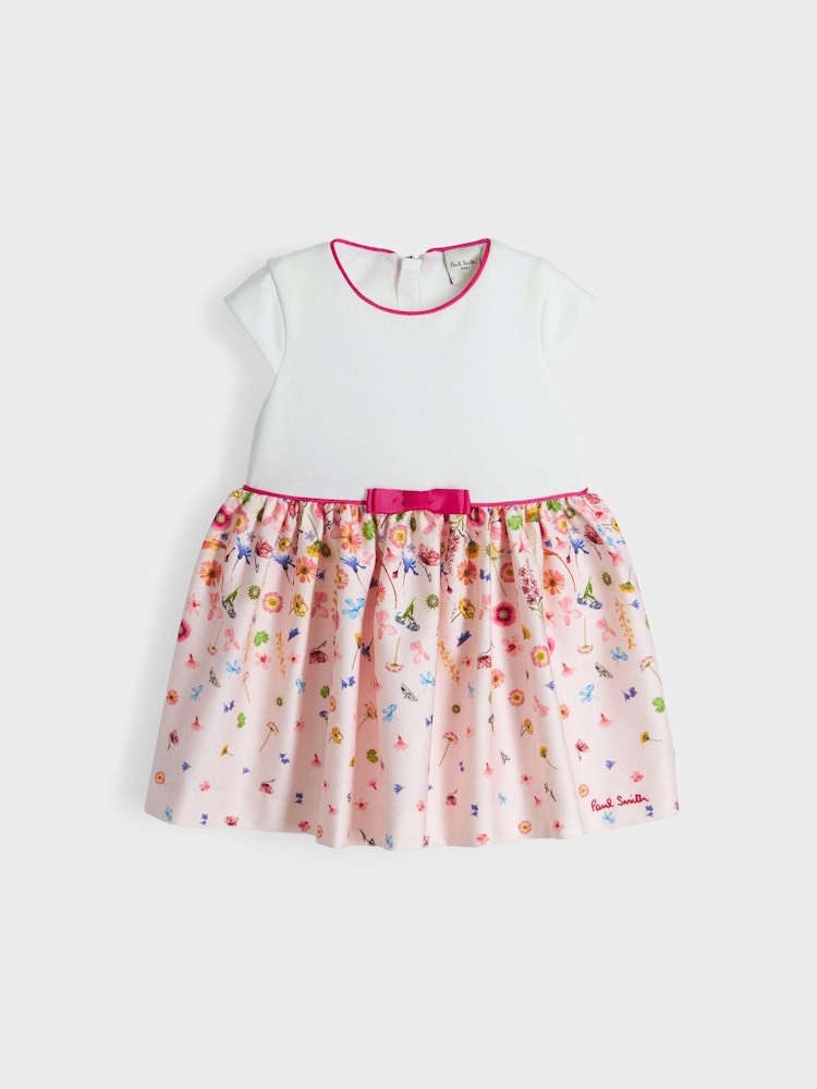 Paul Smith Baby Girls Pink and White Floral Dress - Image 1 of 5