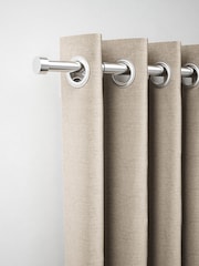 Brushed Silver Klick Fit 28mm Stud Finial Extendable Curtain Pole Kit - Image 4 of 6