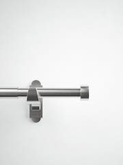 Brushed Silver Klick Fit 28mm Stud Finial Extendable Curtain Pole Kit - Image 5 of 6