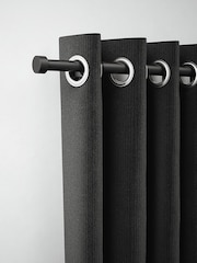 Black Klick Fit 28mm Stud Finial Extendable Curtain Pole Kit - Image 3 of 5