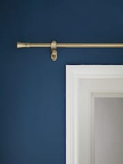 Antique Brass Klick Fit 28mm Trumpet Finial Extendable Curtain Pole Kit - Image 5 of 9