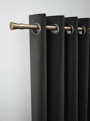 Antique Brass Klick Fit 28mm Trumpet Finial Extendable Curtain Pole Kit - Image 6 of 9