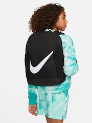 Nike Black/White Brasilia Kids Backpack - Image 1 of 10
