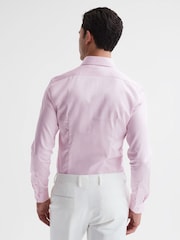 Reiss Pink Remote Slim Fit Cotton Sateen Shirt - Image 5 of 6