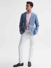 Reiss Pink Remote Slim Fit Cotton Sateen Shirt - Image 6 of 6
