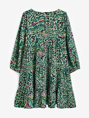 Green Printed Long Sleeves Dress (3-16yrs) - Image 6 of 6