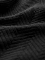 Black Texture Bomber Jacket - Image 8 of 8