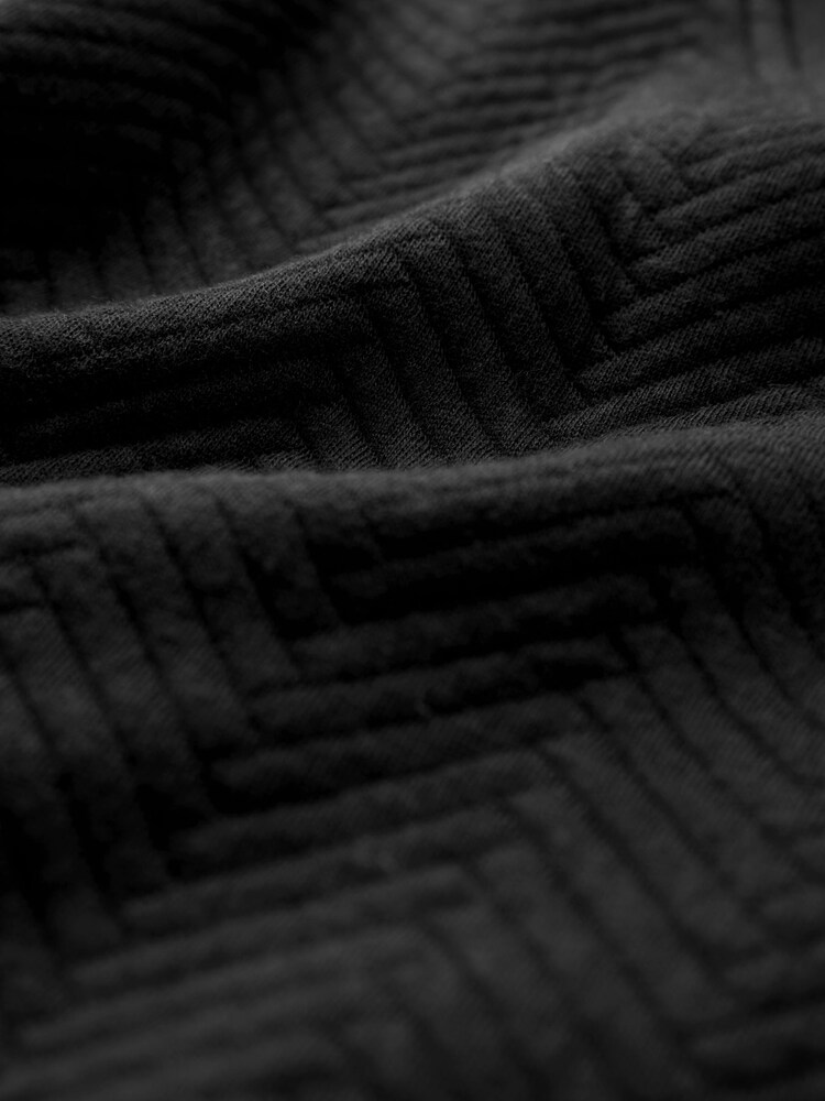 Black Texture Bomber Jacket - Image 8 of 8