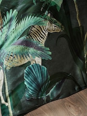 Riva Paoletti Green Siona Tropical Reversible 100% Cotton Duvet Cover and Pillowcase Set - Image 4 of 6