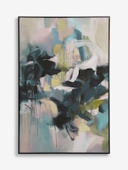 Teal Green Extra Large Abstract Framed Canvas Wall Art - Image 4 of 6