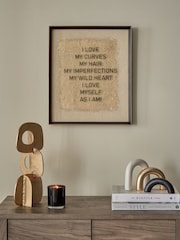 Gold Love Me As I Am Slogan Framed Wall Art - Image 1 of 6