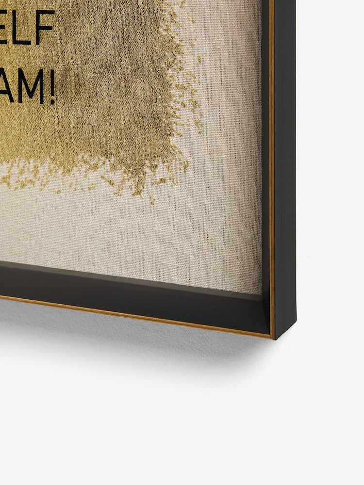 Gold Love Me As I Am Slogan Framed Wall Art - Image 6 of 6