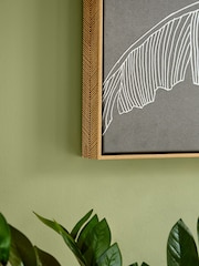 Green/Silver Palm Tree Framed Canvas Wall Art - Image 3 of 6