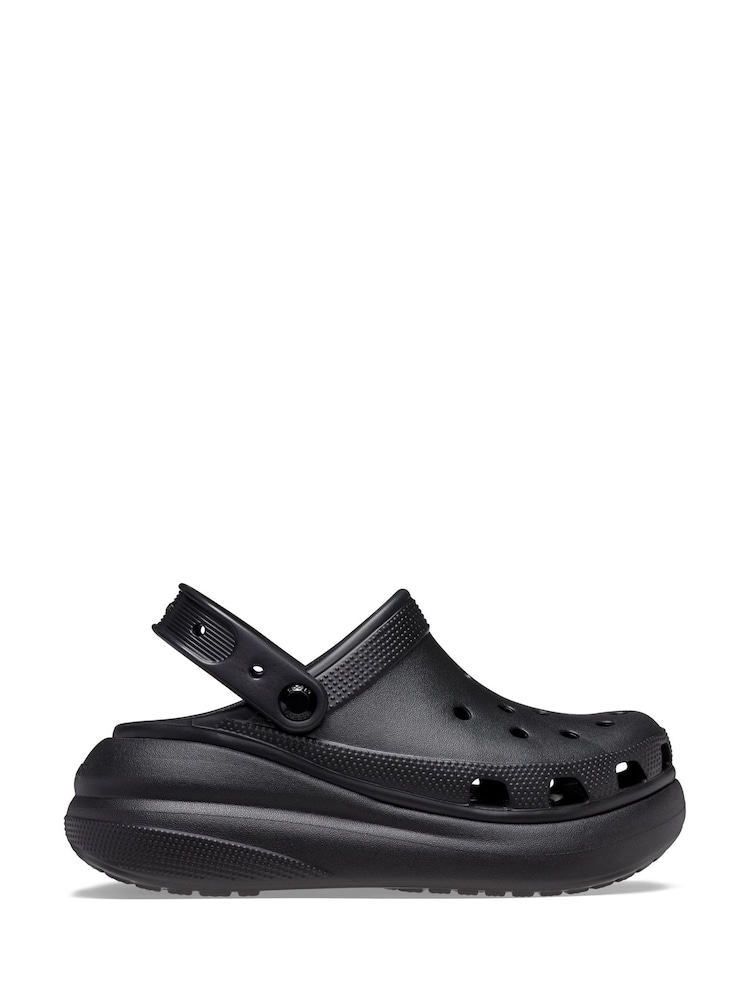 Crocs Black Classic Crush Clogs - Image 1 of 4 Crocs Black Classic Crush Clogs - Image 1 of 4