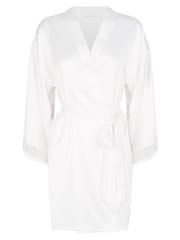 Ann Summers White Satin Cherryann Robe Dressing Gown - Image 6 of 6
