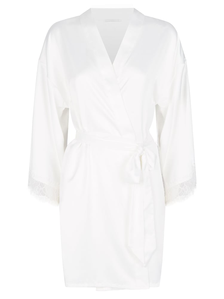 Ann Summers White Satin Cherryann Robe Dressing Gown - Image 6 of 6