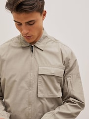 Grey Zip Through Shacket - Image 5 of 11