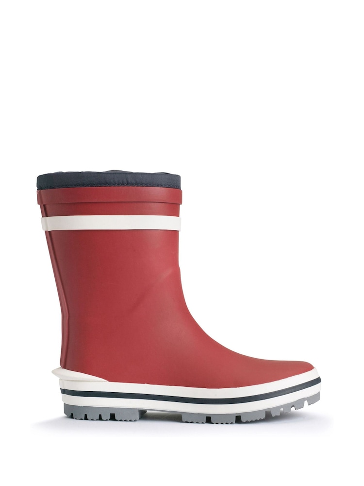 أحمر - Start-Rite Big Little Puddle Tie Up Cosy Lined Wellies - صورة 1 من 5