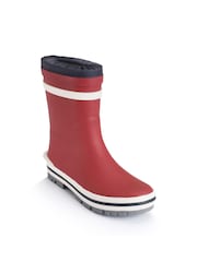 أحمر - Start-Rite Big Little Puddle Tie Up Cosy Lined Wellies - صورة 2 من 5