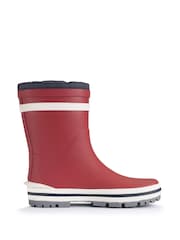أحمر - Start-Rite Big Little Puddle Tie Up Cosy Lined Wellies - صورة 3 من 5