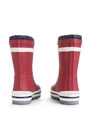 أحمر - Start-Rite Big Little Puddle Tie Up Cosy Lined Wellies - صورة 4 من 5