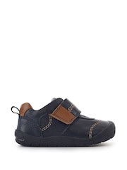 Start Rite Navy Blue Footprint Rip Tape First Walker Shoes - Image 1 of 6