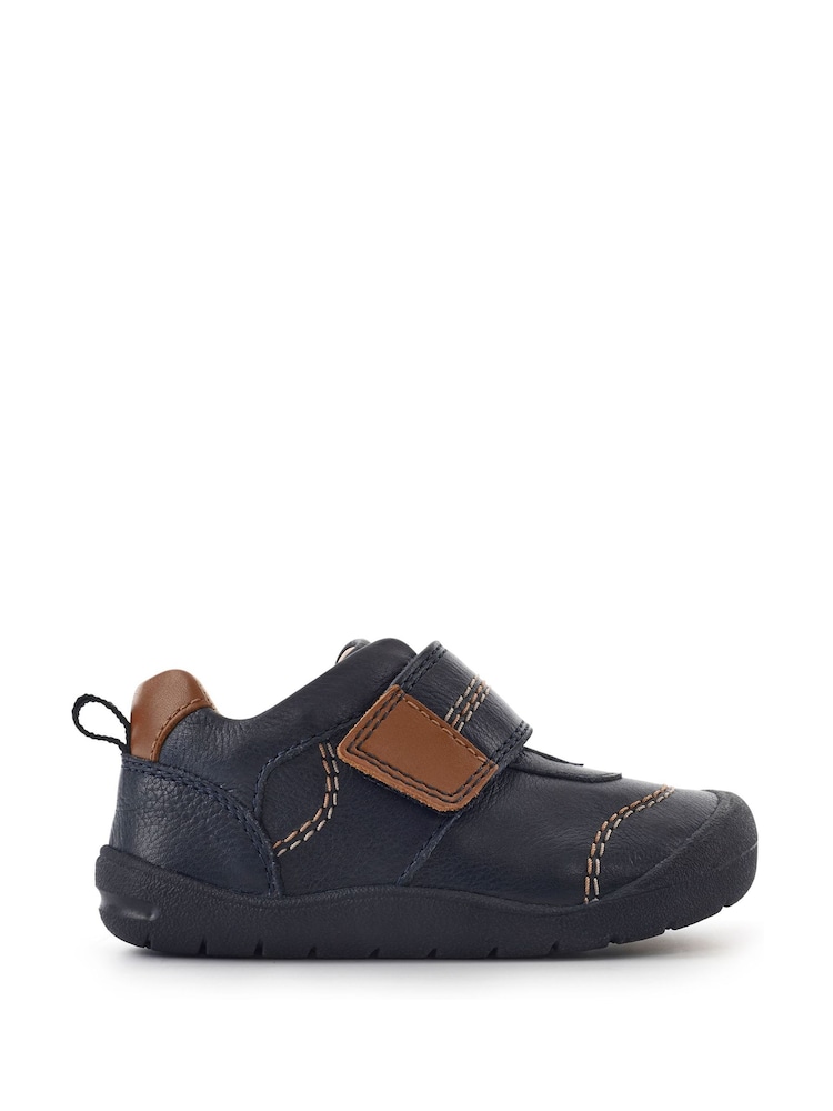 Start Rite Navy Blue Footprint Rip Tape First Walker Shoes - Image 1 of 6