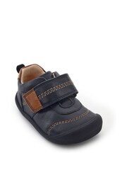 Start Rite Navy Blue Footprint Rip Tape First Walker Shoes - Image 3 of 6