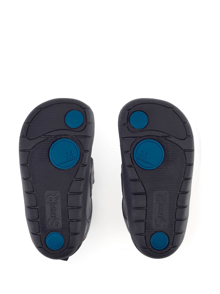 Start Rite Navy Blue Footprint Rip Tape First Walker Shoes - Image 6 of 6