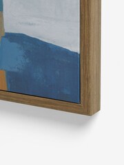 Blue Abstract Landscape Framed Canvas Wall Art - Image 4 of 10