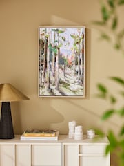 Green Tree Landscape Framed Canvas Wall Art - Image 1 of 6