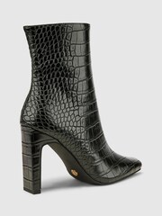 Novo Black Kochi Slim Block Heel Square Toe Ankle Boots - Image 3 of 4