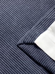 Curtina Blue Cord Eyelet Curtains - Image 4 of 4