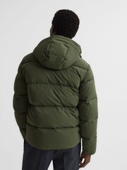 Reiss Khaki Ryder Short Puffer Jacket - Image 5 of 7