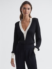 Reiss Talitha Pull en maille à bordure contrastante - Image 1 of 5