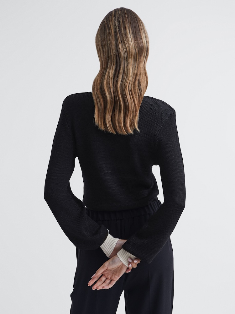 Reiss Talitha Pull en maille à bordure contrastante - Image 5 of 5