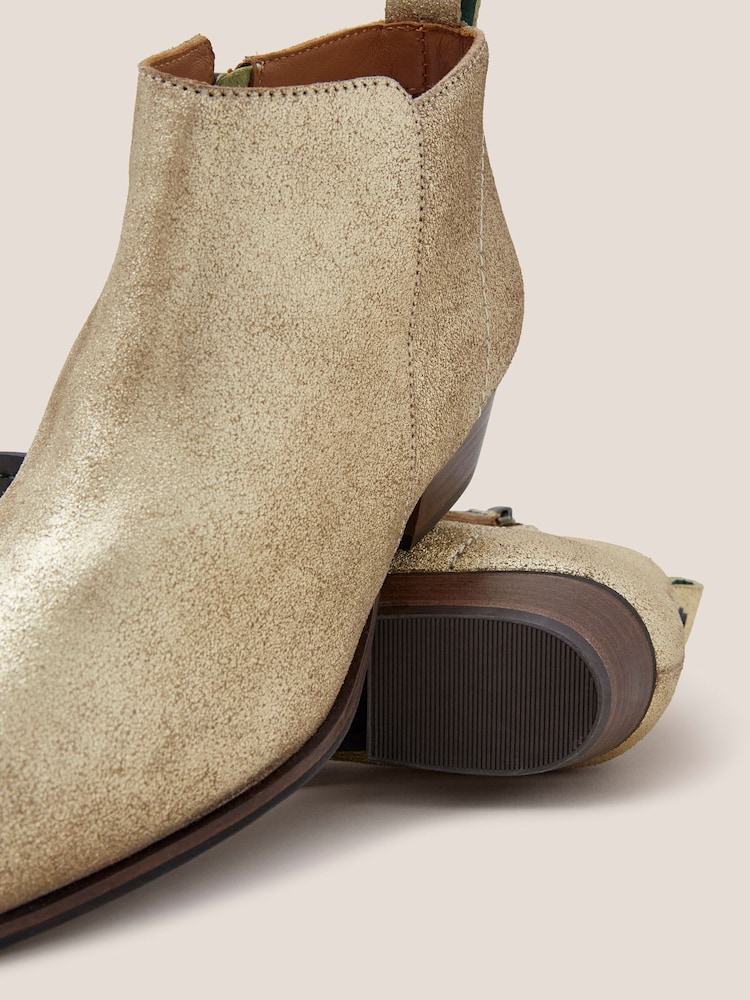 White Stuff Gold Willow Leather Ankle Boots - Image 4 of 4