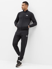 Emporio Armani EA7 Navy Zip 100% Cotton Tracksuit - Image 1 of 8