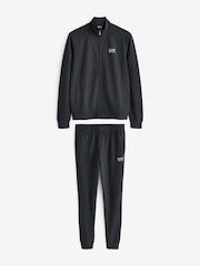 Emporio Armani EA7 Navy Zip 100% Cotton Tracksuit - Image 6 of 8