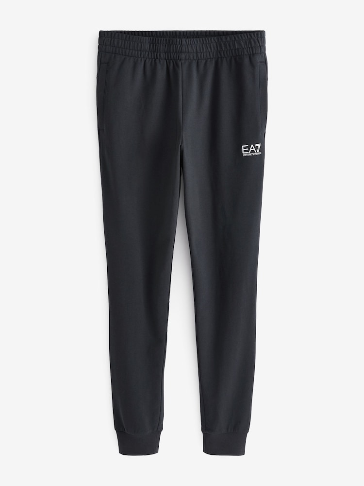Emporio Armani EA7 Navy Zip 100% Cotton Tracksuit - Image 8 of 8