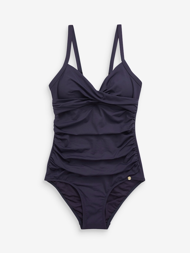 Navy/Floral Tummy Control Swimsuits 2 Pack - Image 1 of 9