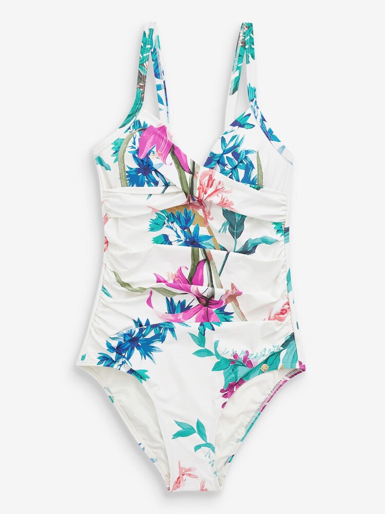 Navy/Floral Tummy Control Swimsuits 2 Pack - Image 9 of 9