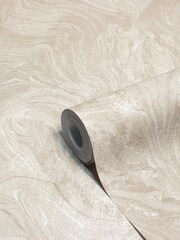 Riva Paoletti Champagne Gold Marble Metallic Vinyl Wallpaper - Image 3 of 3