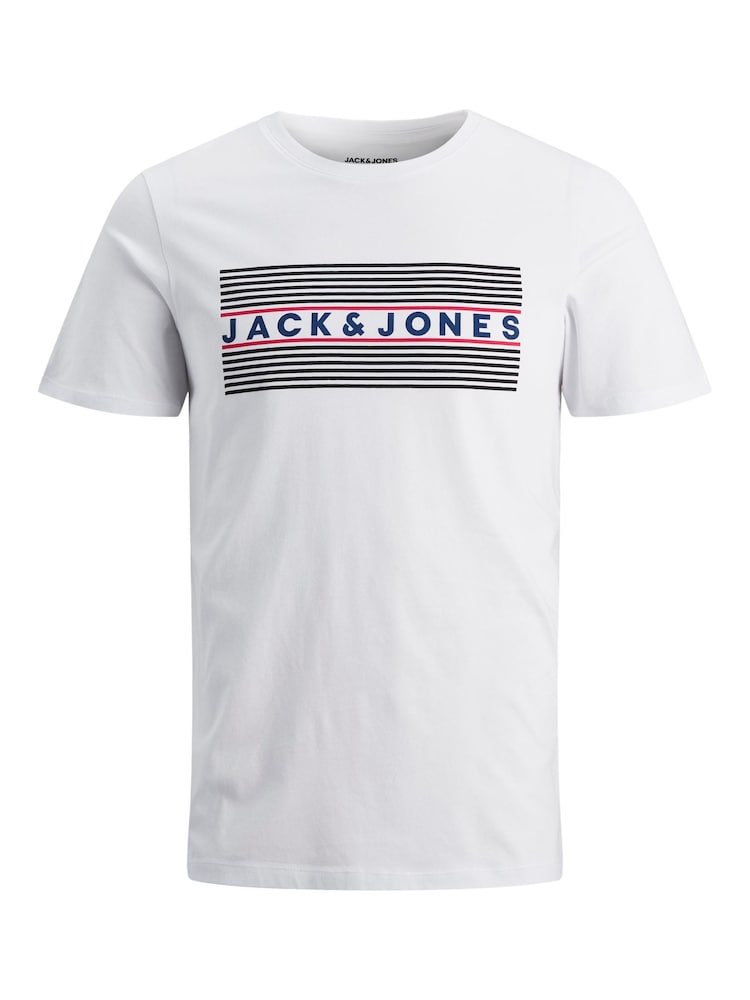 JACK & JONES JUNIOR 100% Cotton Short Sleeve White T-Shirt 2 Pack - Image 2 of 8