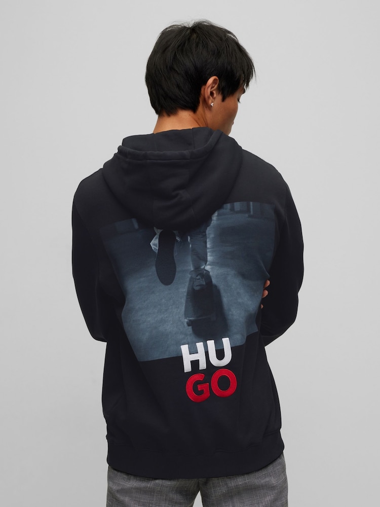 HUGO Dheel Black Hoodie - Image 1 of 5
