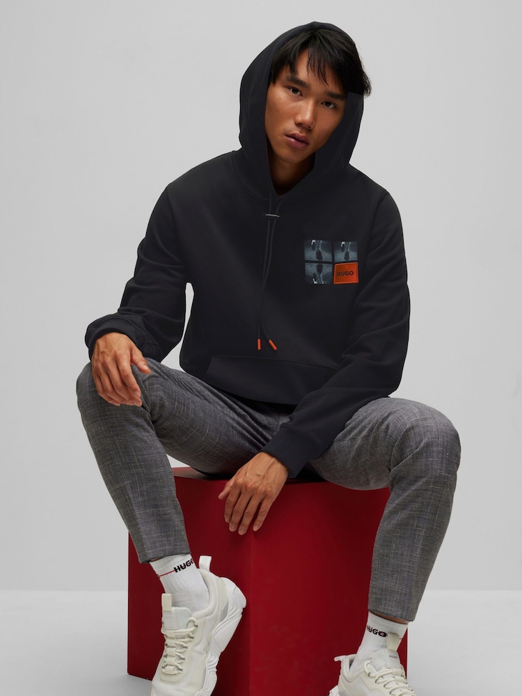 HUGO Dheel Black Hoodie - Image 2 of 5